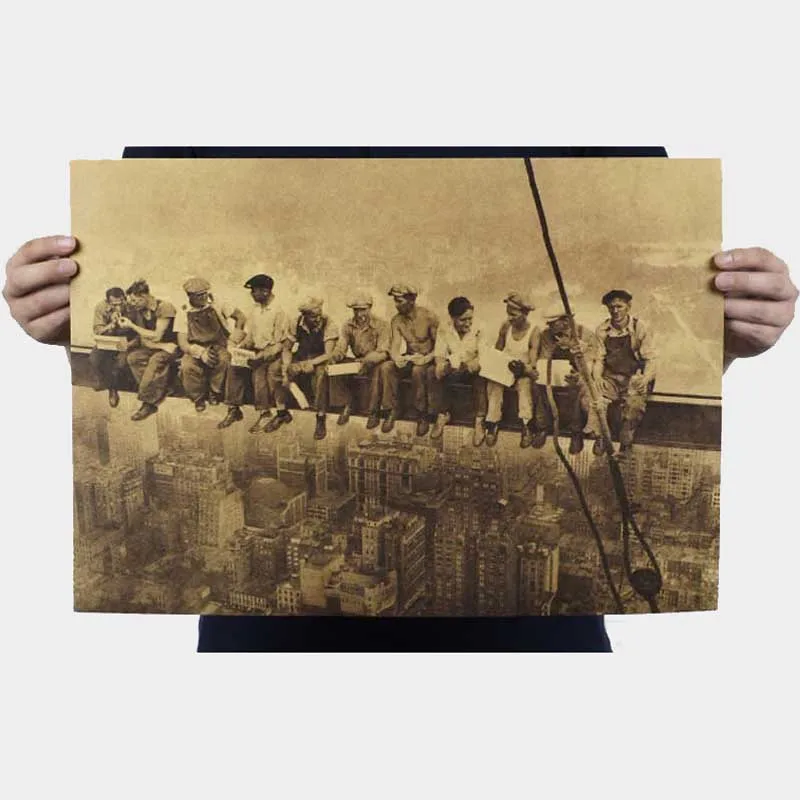 posters for walls worker on skyscrapers Retro posters kraft paper,hang a picture coffee shop decoration Bar poster wall sticker
posters for walls worker on skyscrapers Retro posters kraft paper,hang a picture coffee shop decoration Bar poster wall sticker