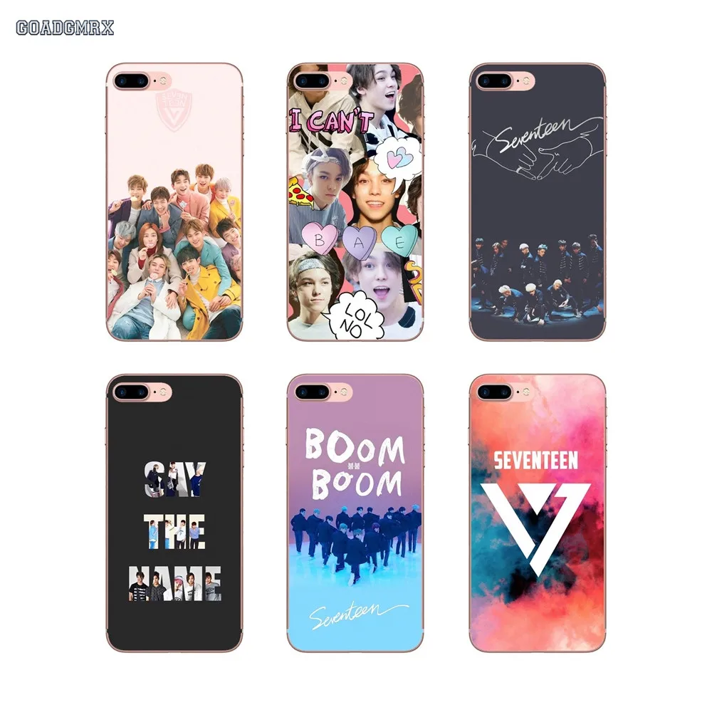Korean Stars Seventeen For Xiaomi Redmi 3 3S 4 16G 32G 4A 4X Note 5 5A Pro Mi 4I 4C 5S 5X 6 6X Max 2 Transparent Soft Case | Мобильные
