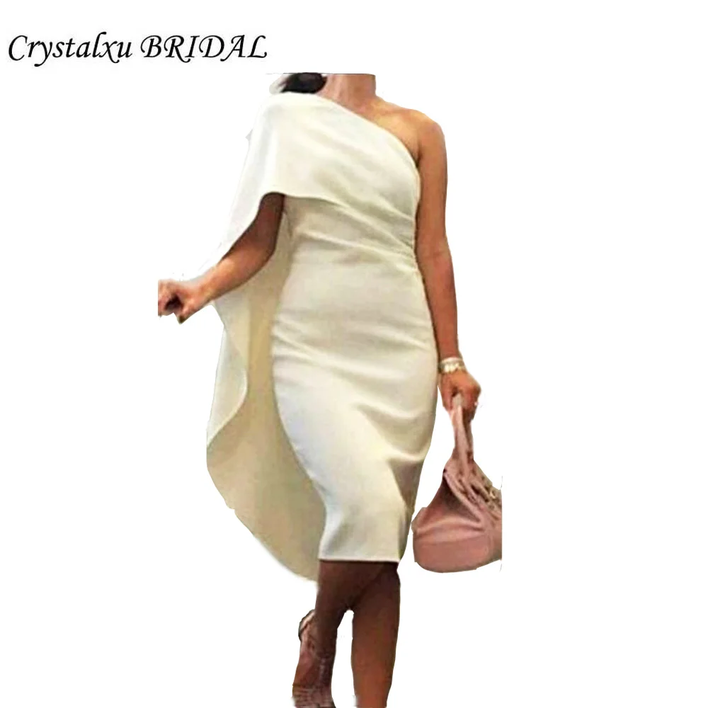 Ivory Satin Short Sheath Cocktail Dresses for Women Wear One Shoulder Tea Length Pleated Sexy Elegant Party Homecoming Prom Gown
Ivory Satin Short Sheath Cocktail Dresses for Women Wear One Shoulder Tea Length Pleated Sexy Elegant Party Homecoming Prom Gown