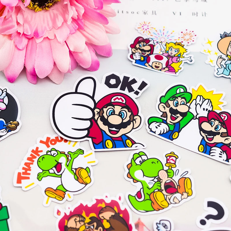 24pcs cute self-made cute mario stickers for DIY Exercise Book Diary 32 Sheets A Pack Toys For Children Colorful Toy Sticker
24pcs cute self-made cute mario stickers for DIY Exercise Book Diary 32 Sheets A Pack Toys For Children Colorful Toy Sticker