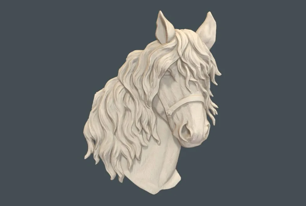 Horse head 3D Relief Model in STL format CNC Router Carving Engraving Artcam aspire M98
Horse head 3D Relief Model in STL format CNC Router Carving Engraving Artcam aspire M98