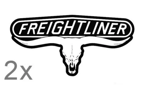 

(2Pcs) Two 8" x 4" Freightliner style decals stickers Semi Tractor Freightliner
