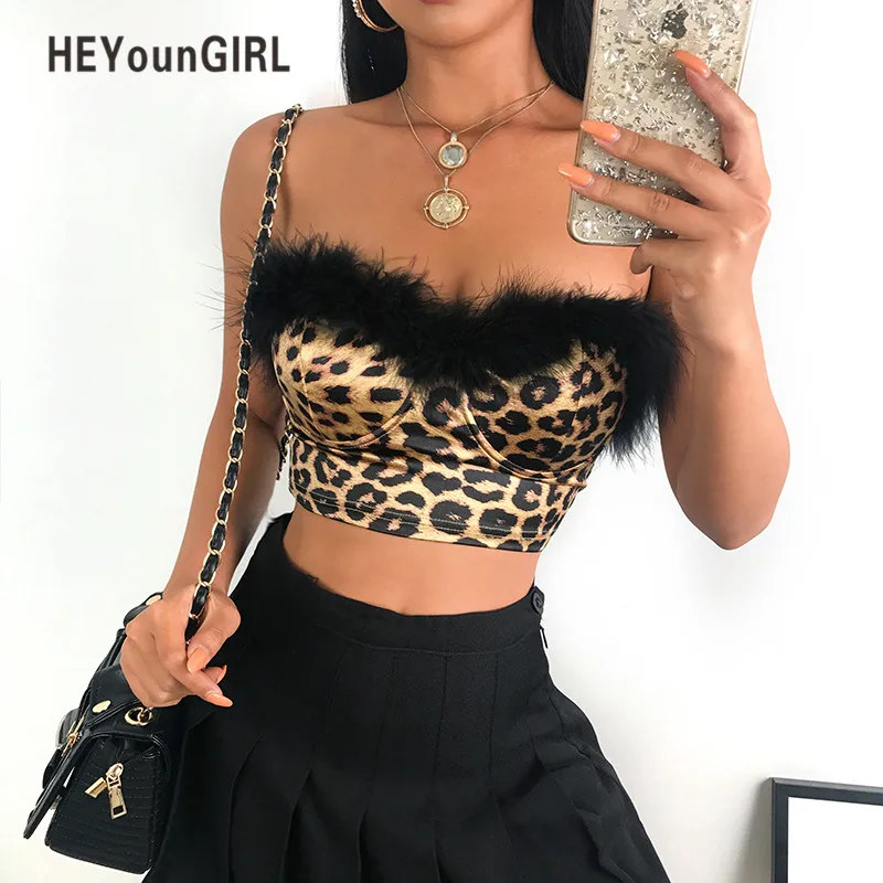 HEYounGIRL Faux Feather Leopard Boob Tube Top Bandeau Women Strapless Wrap Crop Tops Tees Elegant Sexy Backless Ladies Bra Party
HEYounGIRL Faux Feather Leopard Boob Tube Top Bandeau Women Strapless Wrap Crop Tops Tees Elegant Sexy Backless Ladies Bra Party