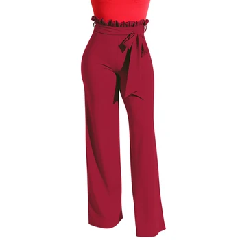 Women Casual Trousers Ruffled High Waist Slim Fit Loose Pants with Belt for Spring HSJ88
Women Casual Trousers Ruffled High Waist Slim Fit Loose Pants with Belt for Spring HSJ88