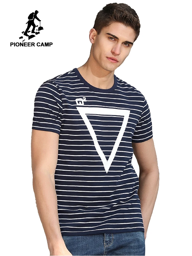 Pioneer Camp new design striped T shirt men brand clothing fashion geometry pattern T-shirt male quality striped Tees ADT701055
Pioneer Camp new design striped T shirt men brand clothing fashion geometry pattern T-shirt male quality striped Tees ADT701055