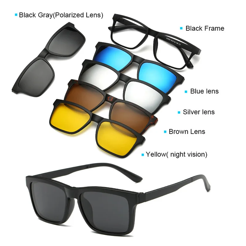 5 In1 Polarized Magnetic Sunglasses Anti-blue Ray Radiation Driving Retro Frame Eyewear Night Vision Anti-UV Energy Glasses
5 In1 Polarized Magnetic Sunglasses Anti-blue Ray Radiation Driving Retro Frame Eyewear Night Vision Anti-UV Energy Glasses