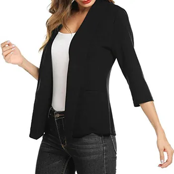 Women Mini Suit Casual 3/4 Sleeve Open Front Work Office Blazer Jacket Cardigan collar regular solid loose jacket coat 7.19
Women Mini Suit Casual 3/4 Sleeve Open Front Work Office Blazer Jacket Cardigan collar regular solid loose jacket coat 7.19