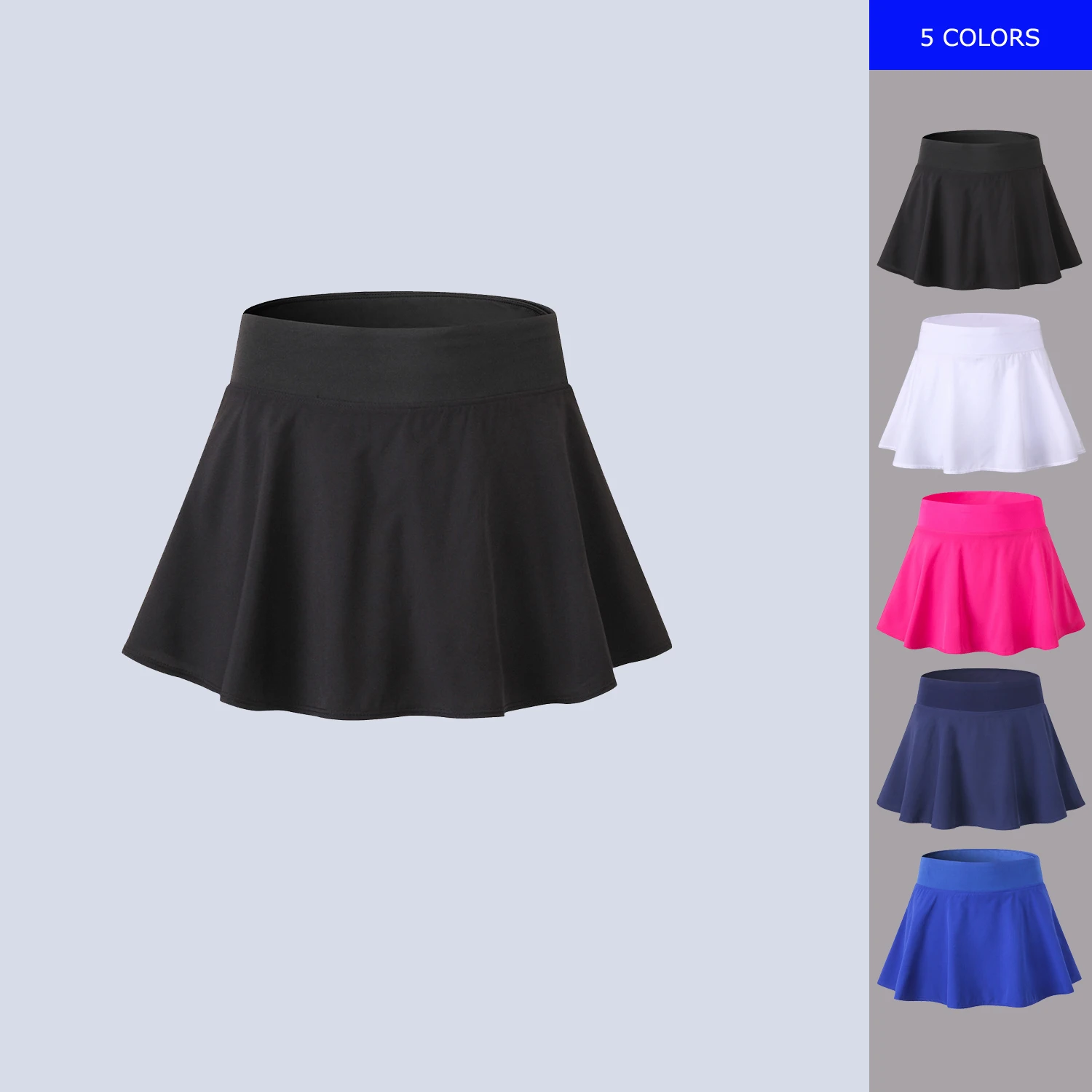 

Women's Quick Drying Skirt With Underwear Tennis Badminton Yoga Dancing Workout Fitness Gym Anti Exposure Culottes Shorts 2074