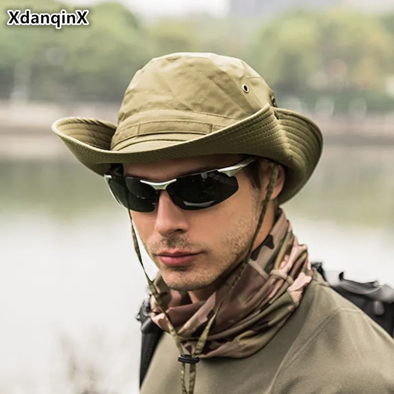 XdanqinX Unisex Summer New Foldable Hat Men's Breathable Bucket Hats Anti-UV Women Fashion Beach Hat Wind Rope Fixed Fishing Cap
XdanqinX Unisex Summer New Foldable Hat Men's Breathable Bucket Hats Anti-UV Women Fashion Beach Hat Wind Rope Fixed Fishing Cap
