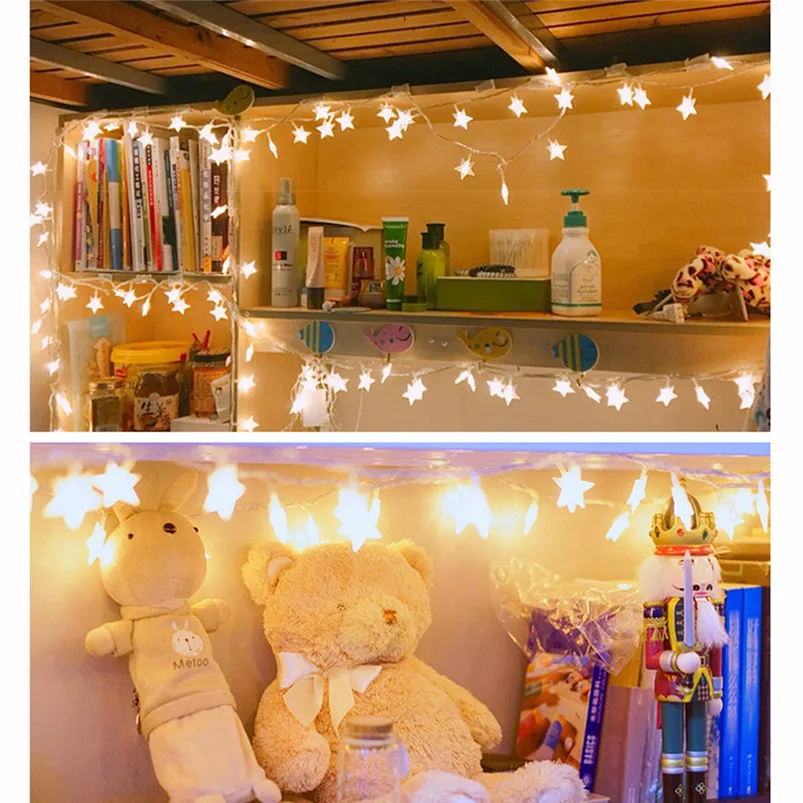 4M 40 LED Fairy Lights Crystal Clear Star Fairy String Light Wedding Party Outdoor Lamp Home Decoration Luces De Navidad 20NE2004