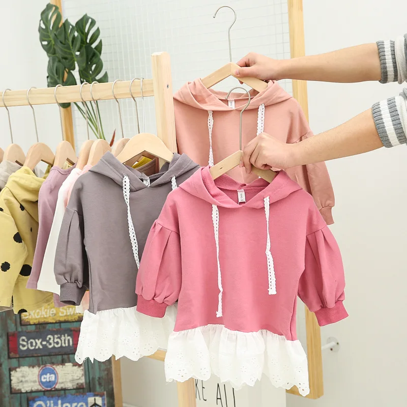 2019 Children Girls with Hat Hooded Clothes Baby Kids with Lace Long Sleeve Dress Hoodies Casual Dresses Kids A Line Dress
2019 Children Girls with Hat Hooded Clothes Baby Kids with Lace Long Sleeve Dress Hoodies Casual Dresses Kids A Line Dress