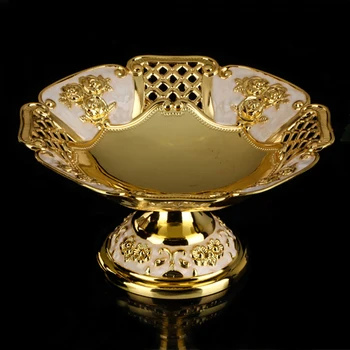 Gold White Round Footed Metal Fruit Bowl 7" Elegant Rose Flower Design Silver White Home Table Zinc Alloy Dry Fruit Storage Tray
Gold White Round Footed Metal Fruit Bowl 7" Elegant Rose Flower Design Silver White Home Table Zinc Alloy Dry Fruit Storage Tray