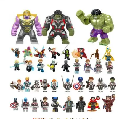 44pcs Legoing Avengers 4 Captain Marvel Endgame Antman Thor Thanos War Machine figures Spiderman iron man Building Block Toy 
44pcs Legoing Avengers 4 Captain Marvel Endgame Antman Thor Thanos War Machine figures Spiderman iron man Building Block Toy