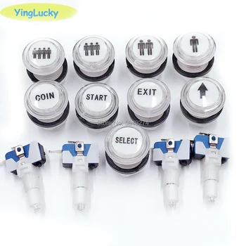 COIN 1 Player 2 players START button 12V 33mm LED Light Illuminated button arcade clear Push Button With Micro Switch led blub
COIN 1 Player 2 players START button 12V 33mm LED Light Illuminated button arcade clear Push Button With Micro Switch led blub