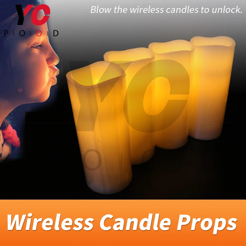 

Wireless Candles Prop YOPOOD Escape Room Blow on or out the candles with or no order to escape the chamber room takagism game