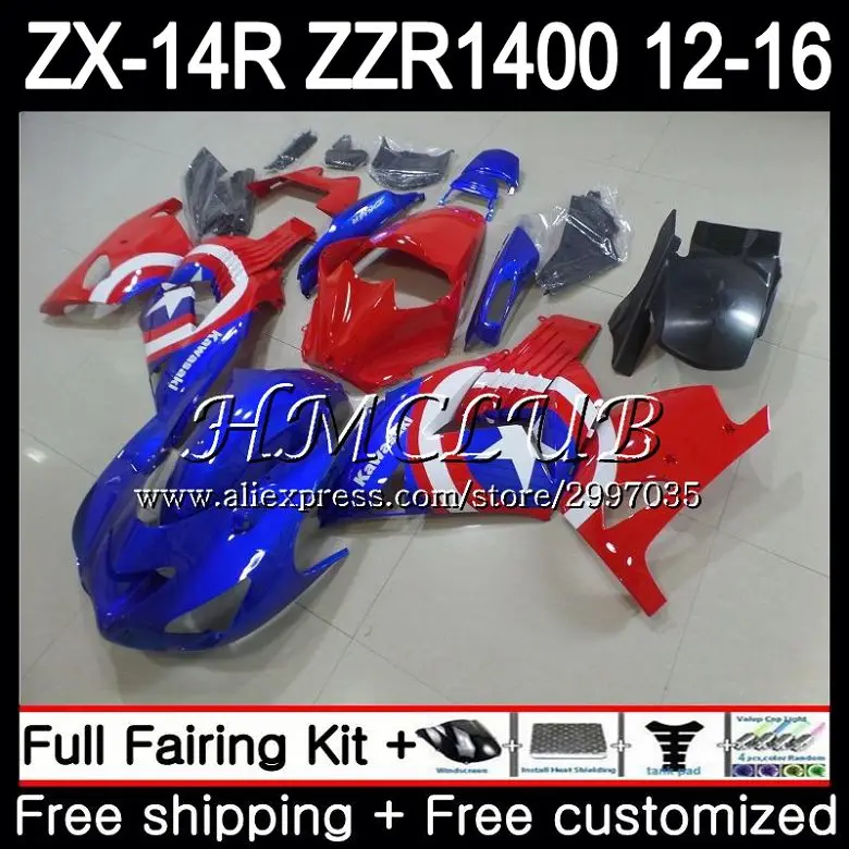 Kit For KAWASAKI Blue red hot NINJA ZX 14R ZZR 1400 ZX14R 12 13 14 15 16 73HC.2 ZZR1400 ZX-14R 2012 2013 2014 2015 2016 Fairing
Kit For KAWASAKI Blue red hot NINJA ZX 14R ZZR 1400 ZX14R 12 13 14 15 16 73HC.2 ZZR1400 ZX-14R 2012 2013 2014 2015 2016 Fairing