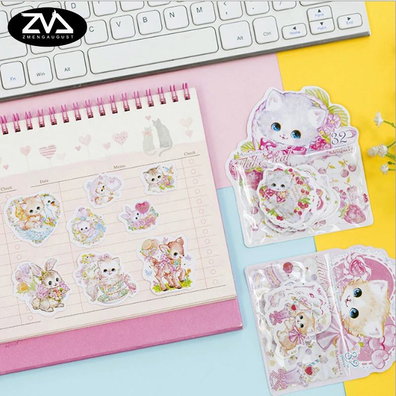 32pcs/bag Flower cat sticker bag pvc sticker decoration sticker diy Cartoon Scrapbooking Stickers creative stationer
32pcs/bag Flower cat sticker bag pvc sticker decoration sticker diy Cartoon Scrapbooking Stickers creative stationer