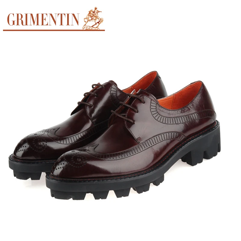GRIMENTIN brand fashion heighten men wedding shoes genuine leather thick sole wingtip carved mens formal shoes
GRIMENTIN brand fashion heighten men wedding shoes genuine leather thick sole wingtip carved mens formal shoes