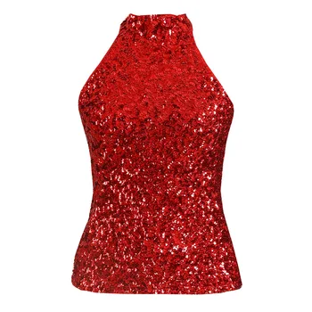 BLINGSTORY Sexy Club Tops Sleeveless Off Shoulder Tee Bling Sequin T-shirts for Women KR1012-4
BLINGSTORY Sexy Club Tops Sleeveless Off Shoulder Tee Bling Sequin T-shirts for Women KR1012-4