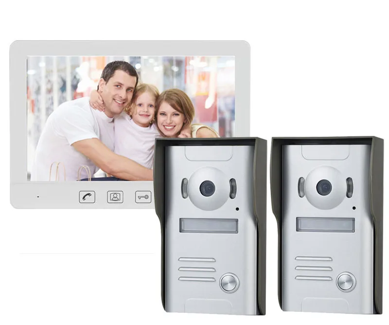 ZHUDELE 10.1" Touch Key Screen Video Intercom Door Phone support Extra Camera Remote Unlocking Monitor 2V1 | Безопасность и