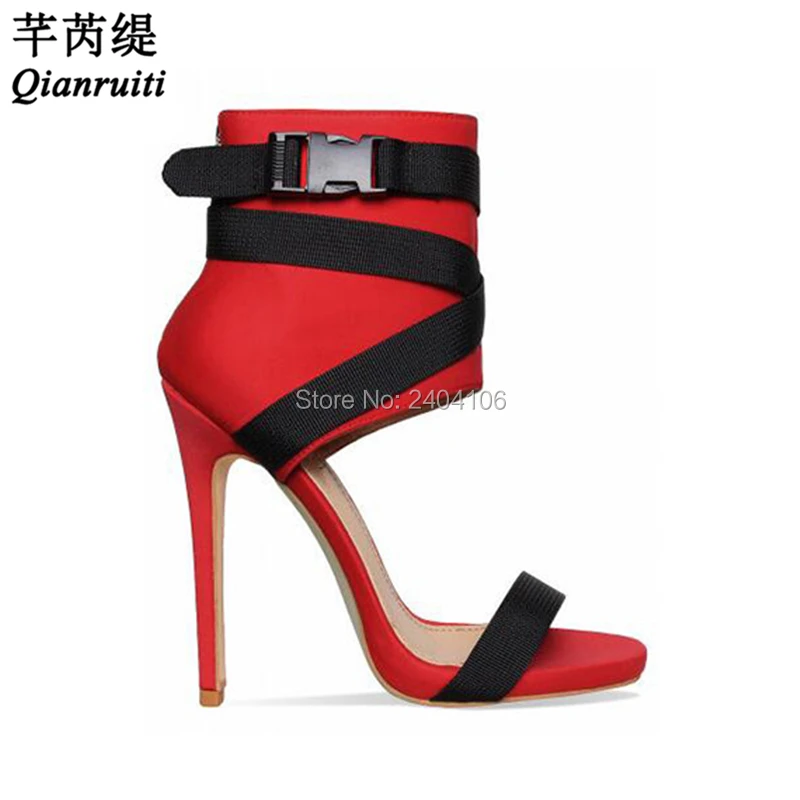 Qianruiti Faux Suede Buckle Strap Sandals Women Summer Runway Shoes Female Sexy Thin High Heels Peep Toe Stiletto Ankle Boots
Qianruiti Faux Suede Buckle Strap Sandals Women Summer Runway Shoes Female Sexy Thin High Heels Peep Toe Stiletto Ankle Boots