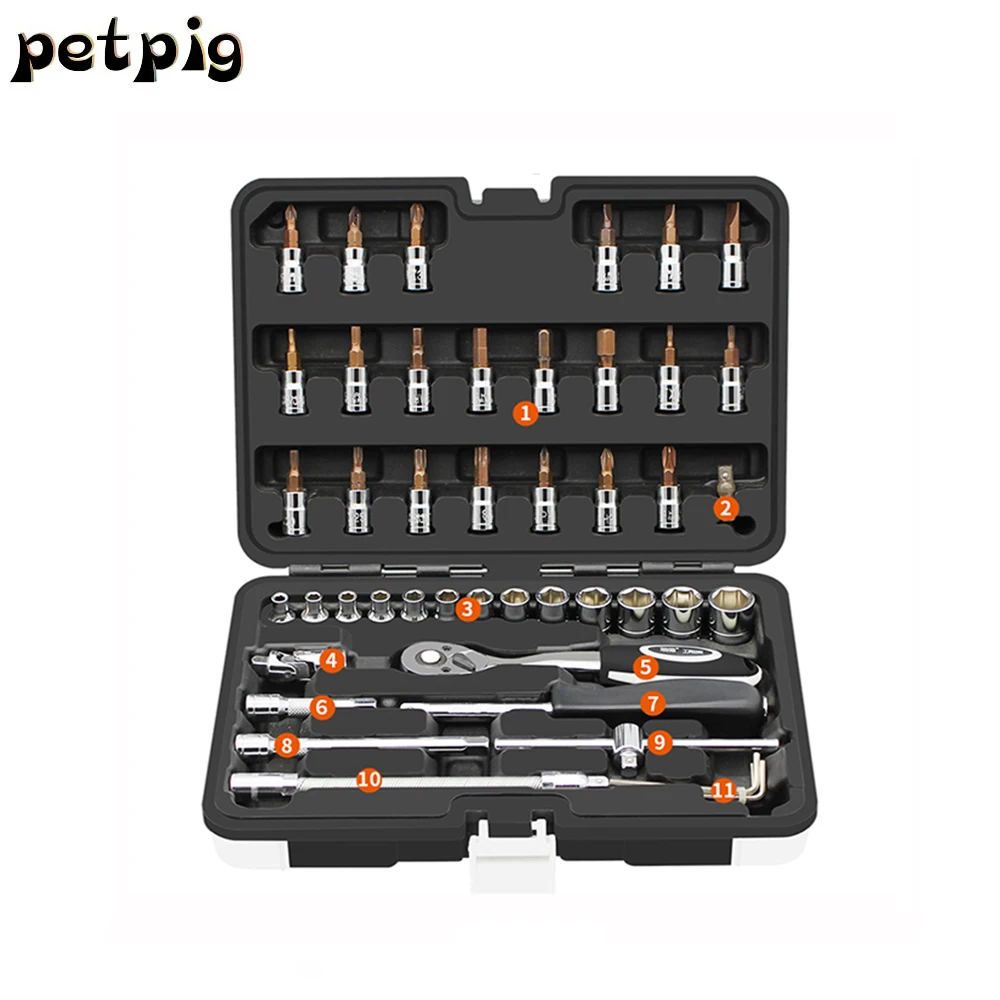 Multitool Car Repai Tools Set Ratchet Socket Wrench Tool Set of Batch Head Home Repair Tool Set of Wrenches
Multitool Car Repai Tools Set Ratchet Socket Wrench Tool Set of Batch Head Home Repair Tool Set of Wrenches