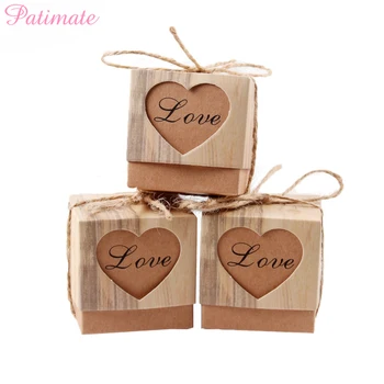 PATIMATE Wedding Favors Gifts For Guests Kraft Paper Candy Box With Rustic Burlap Twine Vintage Wedding Decoration Supplies
PATIMATE Wedding Favors Gifts For Guests Kraft Paper Candy Box With Rustic Burlap Twine Vintage Wedding Decoration Supplies