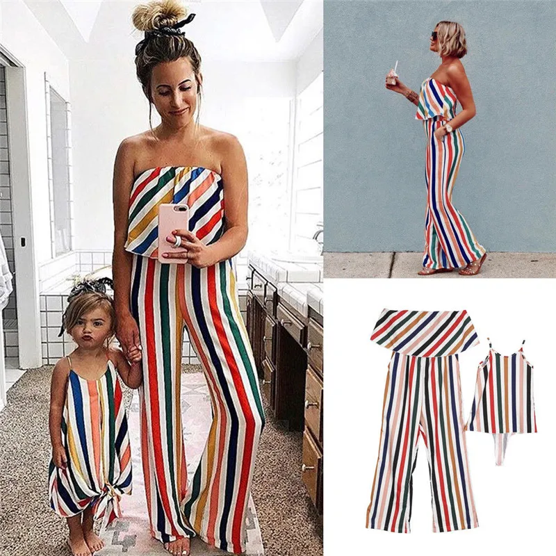 Ruffle Mother Daughter Clothes Summer Mother Daughter Strapless Striped Jumpsuit Family Matching Outfits Family look Clothing
Ruffle Mother Daughter Clothes Summer Mother Daughter Strapless Striped Jumpsuit Family Matching Outfits Family look Clothing