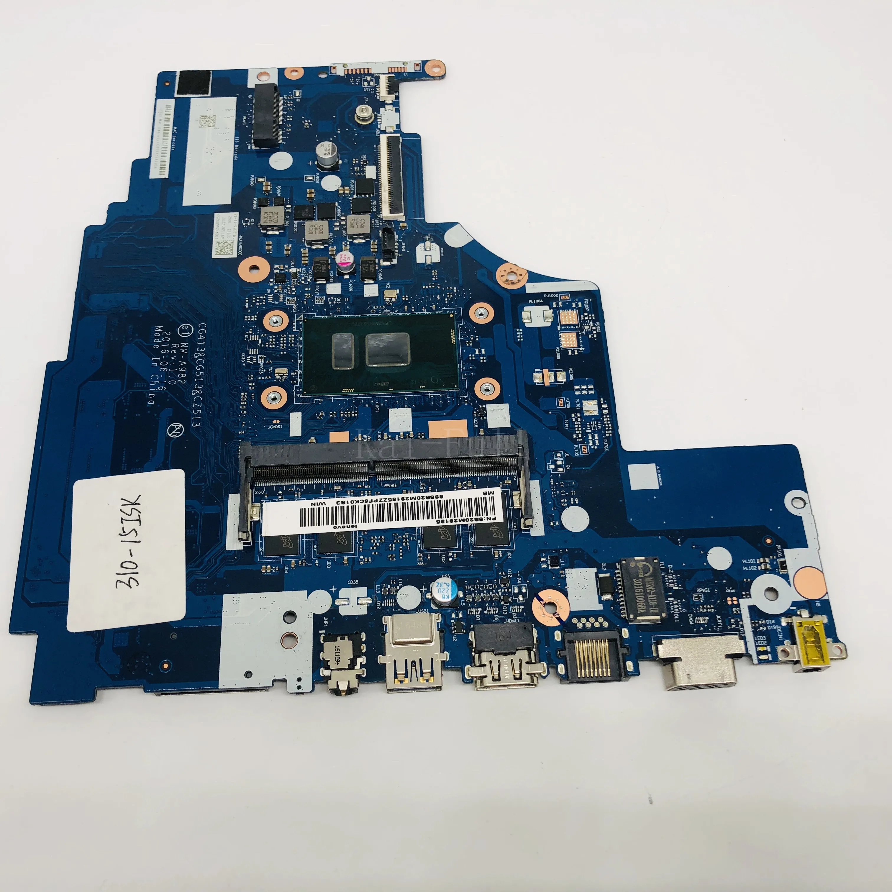 For Lenovo CG413 CG513 CZ513 NM-A982 510-15IKB 310-15IKB Laptop motherboard CPU i5-7200U DDR4 4G RAM 100% test work
For Lenovo CG413 CG513 CZ513 NM-A982 510-15IKB 310-15IKB Laptop motherboard CPU i5-7200U DDR4 4G RAM 100% test work