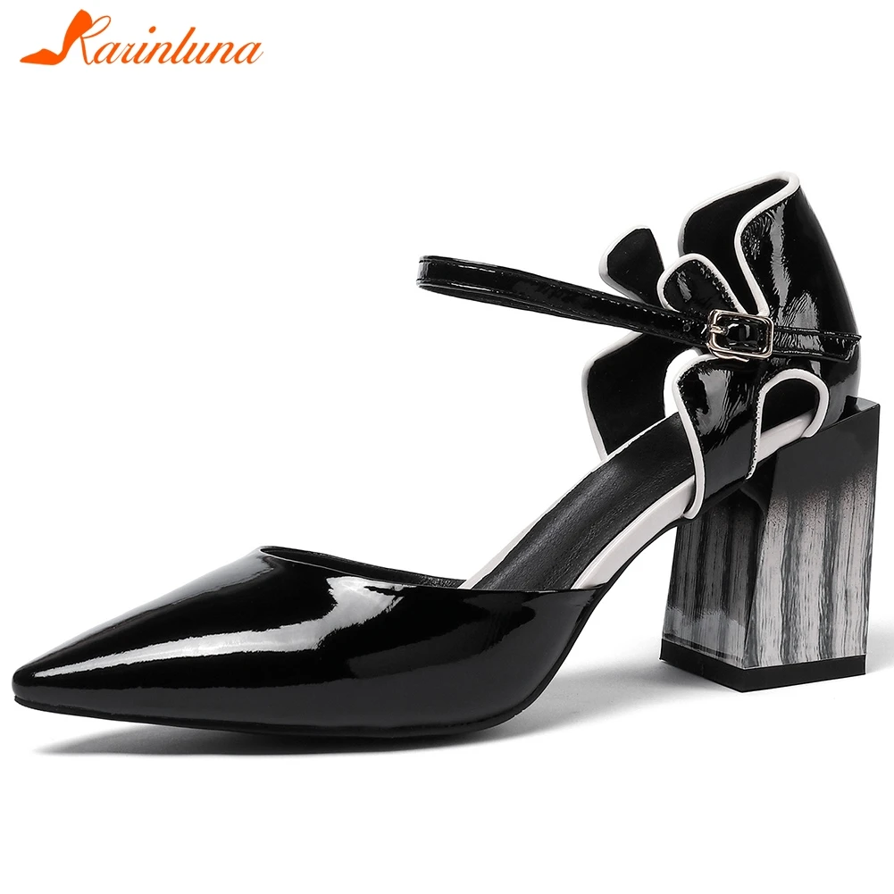 KARINLUNA New Arrivals 2019 Large Size 33-43 Cow Leather Party Wedding Sandals Woman Shoes Square Heels Shoes Woman Sandals
KARINLUNA New Arrivals 2019 Large Size 33-43 Cow Leather Party Wedding Sandals Woman Shoes Square Heels Shoes Woman Sandals