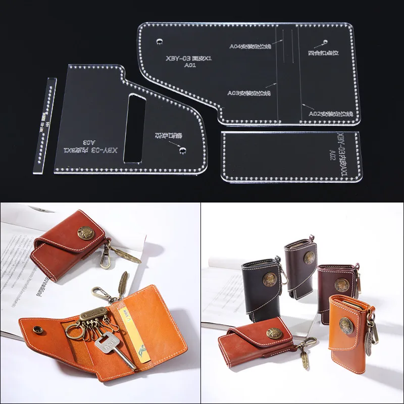 1pc Acrylic Template Pattern for Key Chain Case Holder Soft Leather Craft Template DIY Stencil Sewing Pattern 7*11*2cm
1pc Acrylic Template Pattern for Key Chain Case Holder Soft Leather Craft Template DIY Stencil Sewing Pattern 7*11*2cm