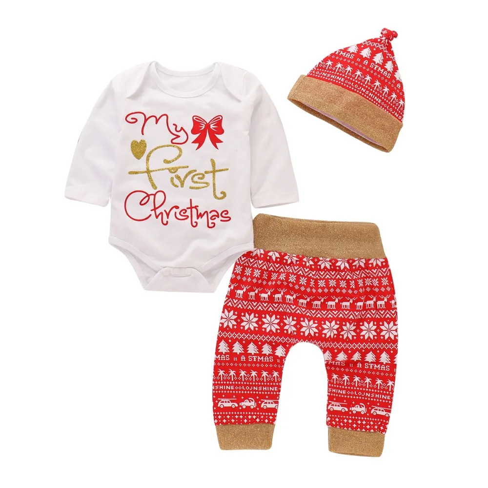 Emotion Moms Newborn Baby Girl Boy Snowflake Romper Pants Hat 3pcs/set Outfits Infant Christmas Baby Clothes
Emotion Moms Newborn Baby Girl Boy Snowflake Romper Pants Hat 3pcs/set Outfits Infant Christmas Baby Clothes