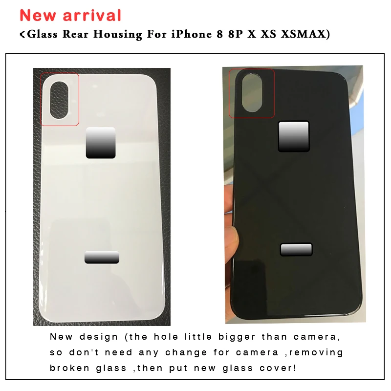 easy change Back Cover Glass Rear Housing For iPhone X 8 Plus 8 XS XSMAX Rear Door Body Assemble Housing with big hole+3M tape
easy change Back Cover Glass Rear Housing For iPhone X 8 Plus 8 XS XSMAX Rear Door Body Assemble Housing with big hole+3M tape