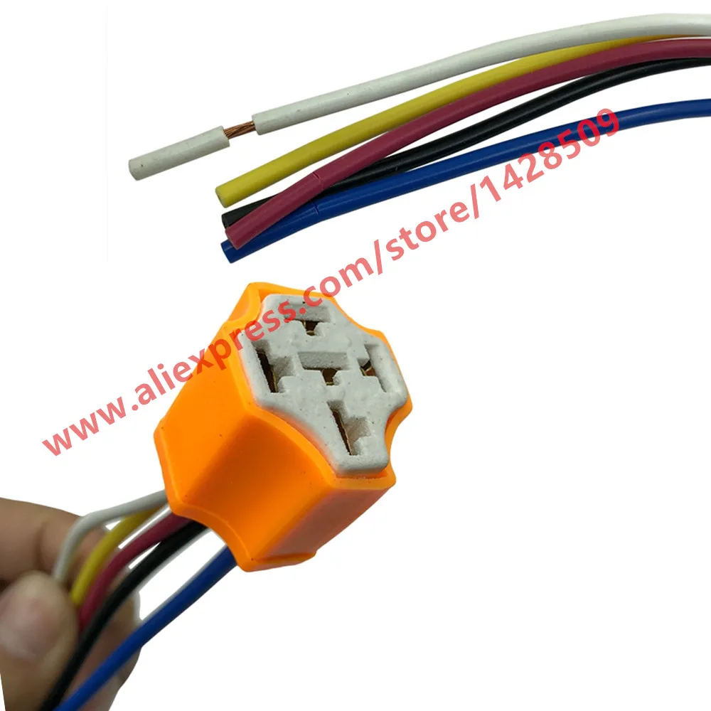 5 Pin Automotive Relay Plug Socket With Waterproof 2 Square Copper Wires For Auto Light Modification
5 Pin Automotive Relay Plug Socket With Waterproof 2 Square Copper Wires For Auto Light Modification