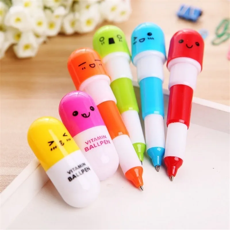 2 PCS 0.7mm Kawaii Colorful Pill Ballpoint Pen Cute Writing Pen Creative Mini Ball Pens Offfice School Stationary Supplies 03618
2 PCS 0.7mm Kawaii Colorful Pill Ballpoint Pen Cute Writing Pen Creative Mini Ball Pens Offfice School Stationary Supplies 03618