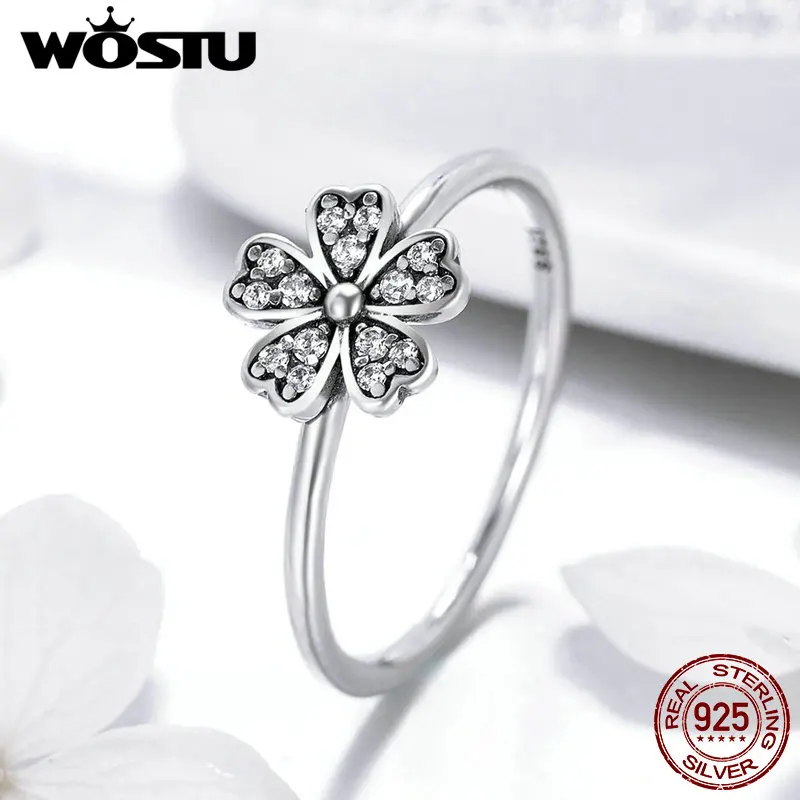 WOSTU Authentic 925 Sterling Silver Female Clear Crystal CZ Daisy Finger Ring for Women Party Silver Flower Rings Jewelry FIR398 
WOSTU Authentic 925 Sterling Silver Female Clear Crystal CZ Daisy Finger Ring for Women Party Silver Flower Rings Jewelry FIR398