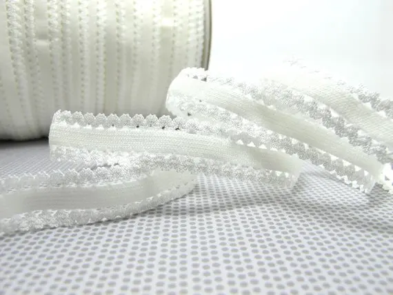CLEARANCE|8 Yards 9/16 Inch White Picot Edge Decorative Pattern Lingerie Elastic|Headband Elastic|Skinny Narrow Stretch
CLEARANCE|8 Yards 9/16 Inch White Picot Edge Decorative Pattern Lingerie Elastic|Headband Elastic|Skinny Narrow Stretch