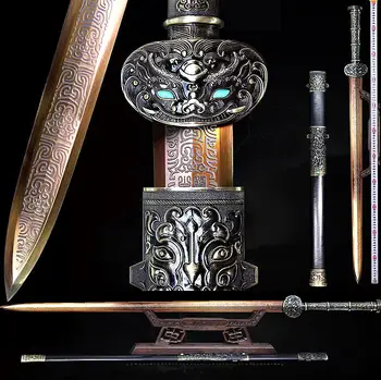 Strong Metal Handle/Handmade Chinese Sword Full Tang T10 Steel Blade Sharp-Battle Kung Fu China Han Dynasty Battle Jian 
Strong Metal Handle/Handmade Chinese Sword Full Tang T10 Steel Blade Sharp-Battle Kung Fu China Han Dynasty Battle Jian