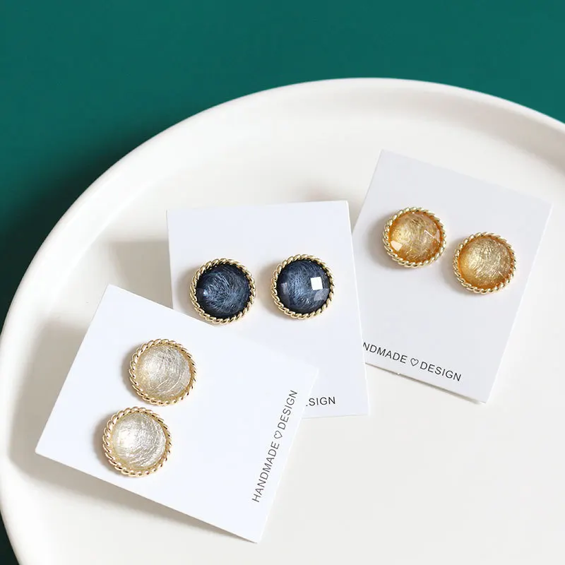 Korean Earrings Round Color Marble Texture Earrings Fashion Female Ear Rings 2019 Baroque Vintage 925 Sterling Silver Jewelery
Korean Earrings Round Color Marble Texture Earrings Fashion Female Ear Rings 2019 Baroque Vintage 925 Sterling Silver Jewelery