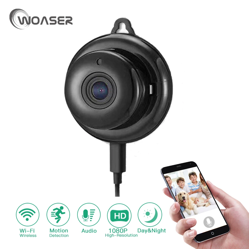 WOASER 1080P Home Security IP Camera WIFI Night Vision support TF 128G Wireless Mini Onvif Monitor Baby Monitor Local Alarm
WOASER 1080P Home Security IP Camera WIFI Night Vision support TF 128G Wireless Mini Onvif Monitor Baby Monitor Local Alarm