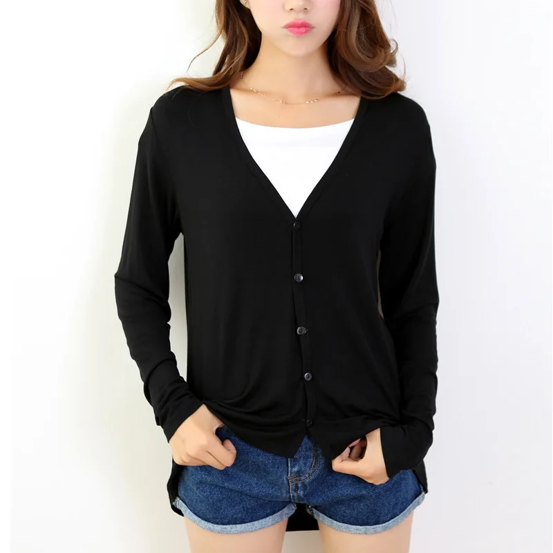2018 Spring Autumn Long-sleeved Cardigan Women Knitted Sweater Dovetail Summer Sunscreen Clothing V-neck Single Breasted Coat
2018 Spring Autumn Long-sleeved Cardigan Women Knitted Sweater Dovetail Summer Sunscreen Clothing V-neck Single Breasted Coat