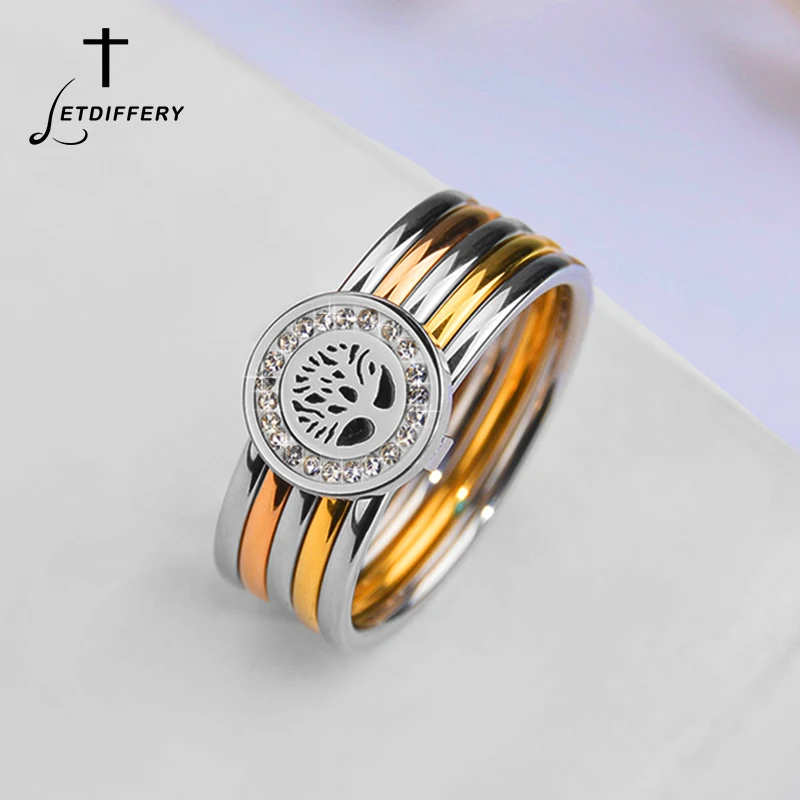 Letdiffery Vintage Hollow Tree of Life Clear Crystal Wedding Rings Rose Gold Stainless Steel Women Fashion Jewelry
Letdiffery Vintage Hollow Tree of Life Clear Crystal Wedding Rings Rose Gold Stainless Steel Women Fashion Jewelry