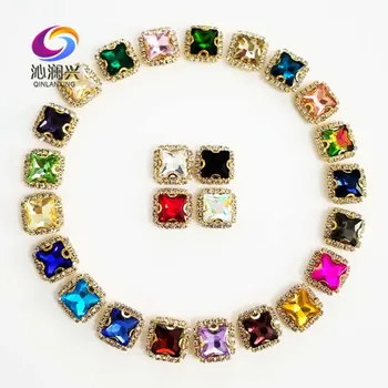 Golden bottom Mix color square shape high quality Crystal glass buckle, sew on rhinestones for Diy/jewelry accessorie 20pcs/pack
Golden bottom Mix color square shape high quality Crystal glass buckle, sew on rhinestones for Diy/jewelry accessorie 20pcs/pack