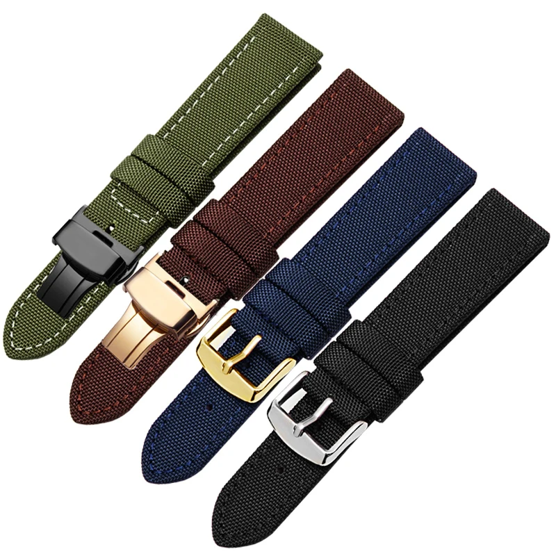 Waterproof sweat nylon watchband black brown green blue watch strap general brand men and women watches 18mm 20mm 22mm
Waterproof sweat nylon watchband black brown green blue watch strap general brand men and women watches 18mm 20mm 22mm