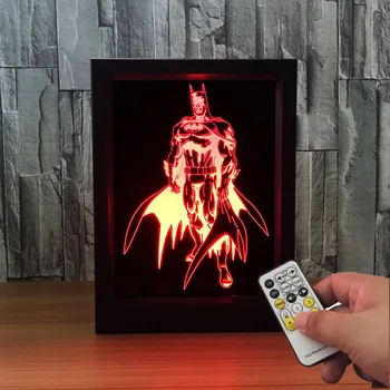 Batman Photo Frame 3D LED Night Light NoveltyRGB 7 Color Changing Superhero Led Night Light Table Lamp Christmas Gift
Batman Photo Frame 3D LED Night Light NoveltyRGB 7 Color Changing Superhero Led Night Light Table Lamp Christmas Gift