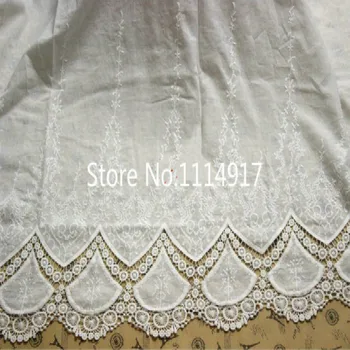 Free Shipping Cream-White Two Side Bilateral Embroidery Cotton Lace Fabric Windows,Scarf Cloth DIY Material Width 125cm 1yard
Free Shipping Cream-White Two Side Bilateral Embroidery Cotton Lace Fabric Windows,Scarf Cloth DIY Material Width 125cm 1yard
