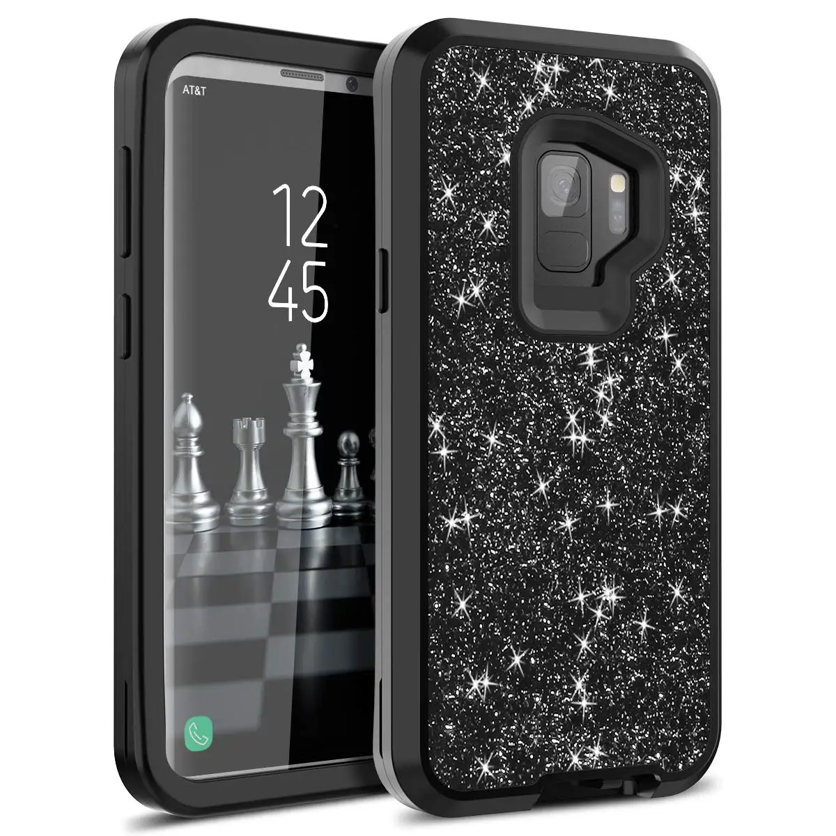 Противоударный защитный чехол для Samsung Galaxy S9 Plus гибридный жесткий резиновый