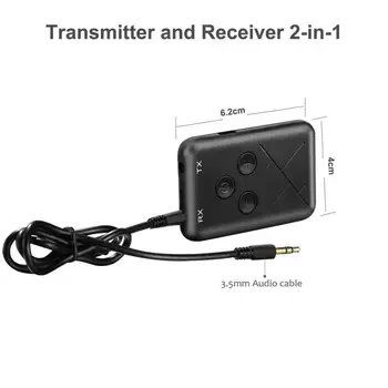 Stereo Audio Music Adapter 2 in1 Wireless Bluetooth Transmitter Receiver Adapter with 3.5mm Audio Cable / USB Charging Line
Stereo Audio Music Adapter 2 in1 Wireless Bluetooth Transmitter Receiver Adapter with 3.5mm Audio Cable / USB Charging Line