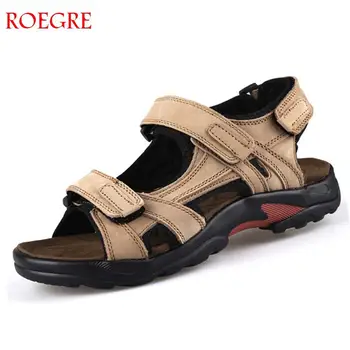 Brand Casual Men Genuine Leather Soft Sandals Comfortable Beach Shoes High-Quality Men Roman Summer Men Sandals large size 48 
Brand Casual Men Genuine Leather Soft Sandals Comfortable Beach Shoes High-Quality Men Roman Summer Men Sandals large size 48