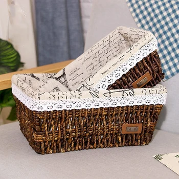 Storage basket rattan storage basket straw basket kitchen snacks sundries key finishing box fabric box
Storage basket rattan storage basket straw basket kitchen snacks sundries key finishing box fabric box